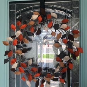 Modern Felt Fall Leaves Wreath